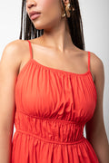 Tiered Maxi Dress Red (3)