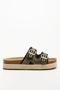 Espadrille Platform Sandal Black