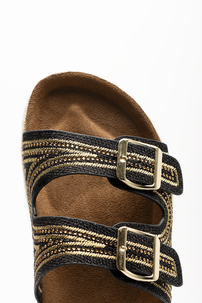 Espadrille Platform Sandal Black (4)