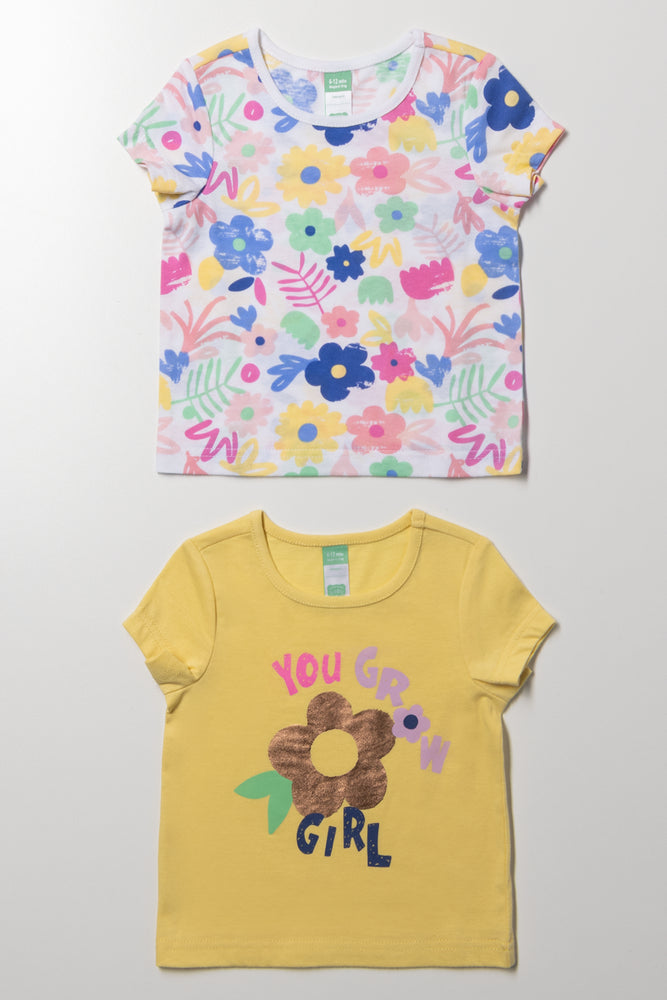 2 Pack T-Shirts Yellow Multi