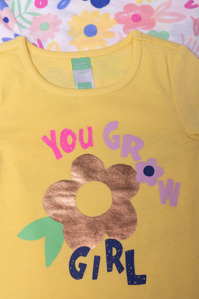 2 Pack T-Shirts Yellow Multi