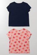 2 Pack T-Shirts Navy And Pink (2)