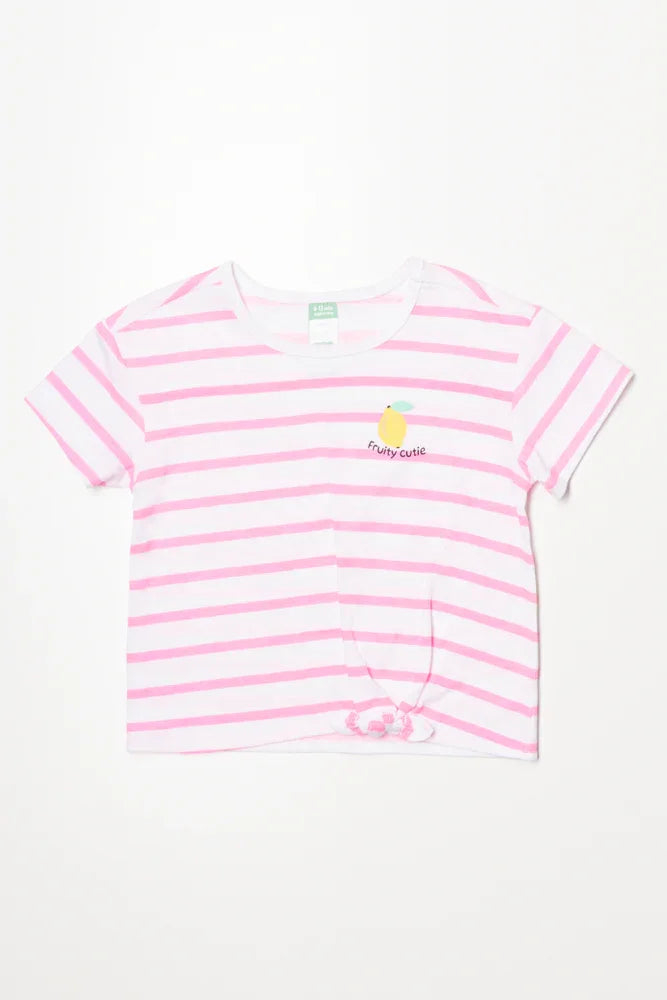 Front Tie T-Shirt White