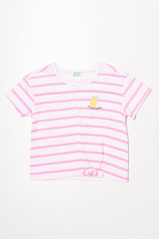 Front Tie T-Shirt White