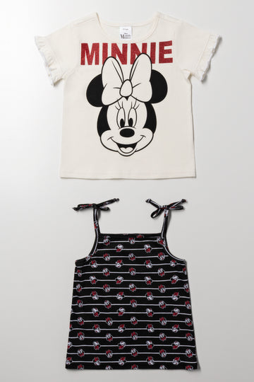 Minnie Mouse 2 Pack T-Shirts Black