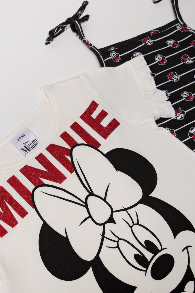 Minnie Mouse 2 Pack T-Shirts Black