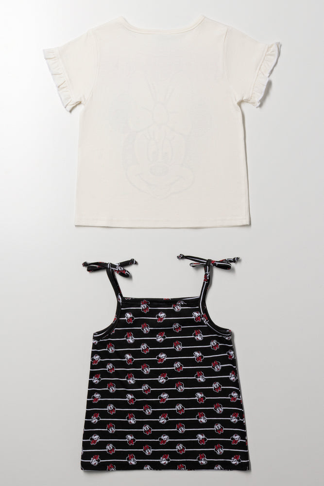 Minnie Mouse 2 Pack T-Shirts Black (2)