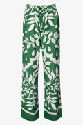 Tropical Print Pants Green