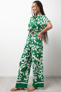 Tropical Print Pants Green (2)