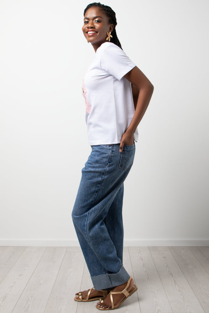 Crew Neck Short Sleeve T-Shirt White (1)