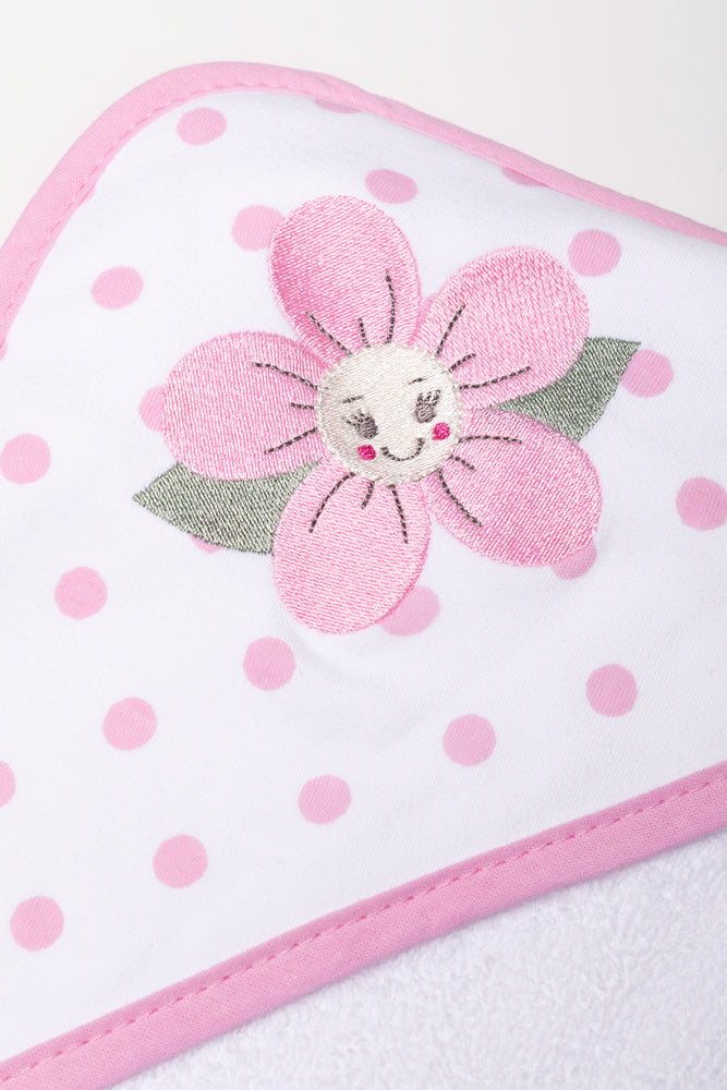 Flower Hooded Towel White (1)
