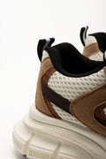 Chunky Mesh Trainers Brown (3)