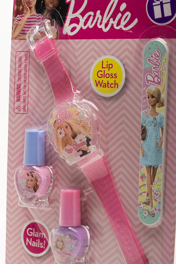 Barbie Lip Balm Watch Set Pink (1)