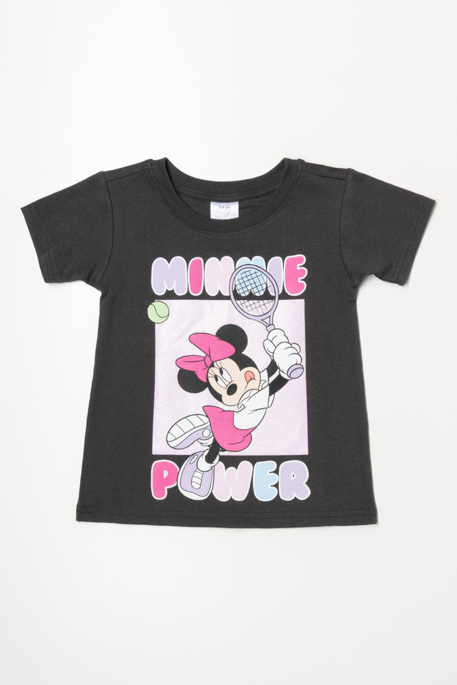 Minnie Mouse Short Sleeve T-Shirt Dark Grey