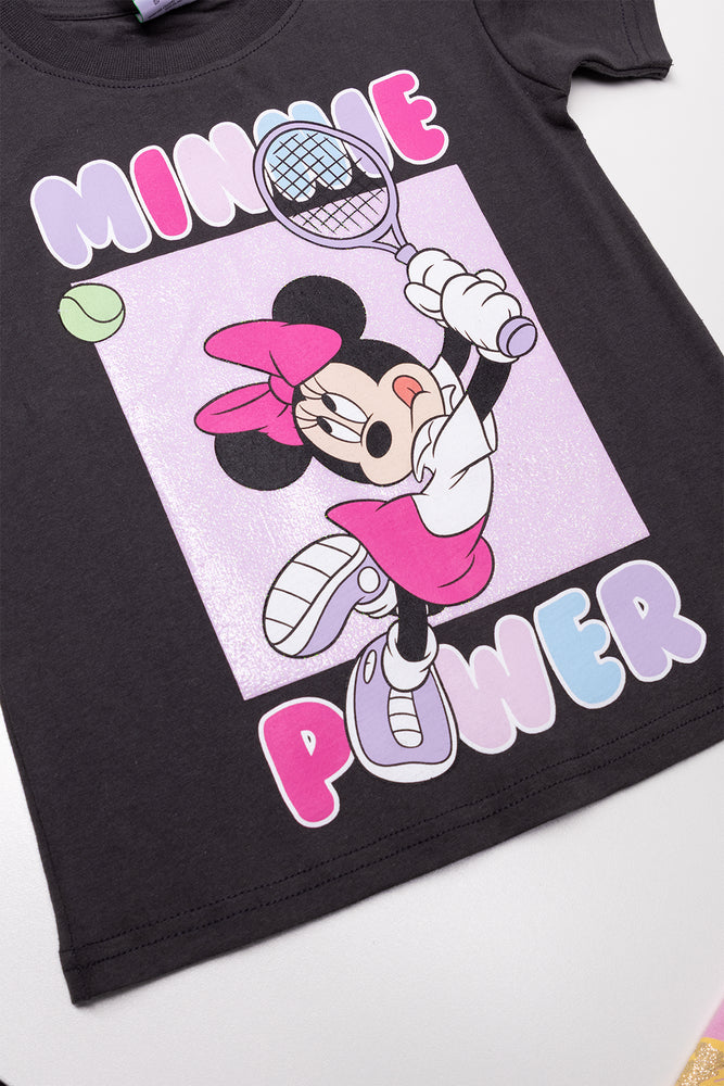 Minnie Mouse Short Sleeve T-Shirt Dark Grey