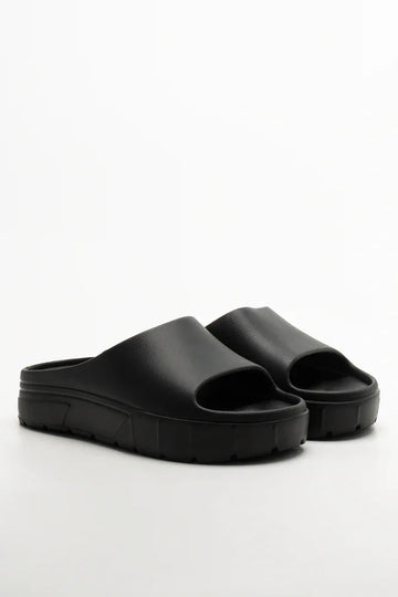 Platform Moulded Slides Black