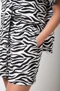 Zebra Print Shorts Black And White (4)