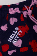 Hello Kitty Fleece Shorts Navy (1)