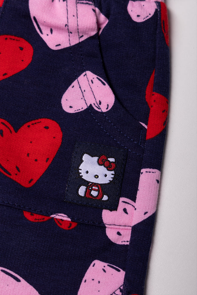 Hello Kitty Fleece Shorts Navy (2)
