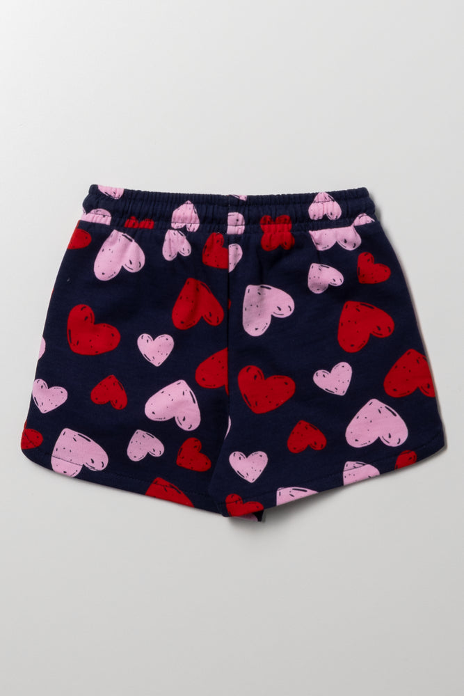Hello Kitty Fleece Shorts Navy (3)