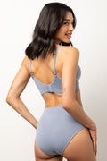 3 Pack Seamfree Brief Panties Blue And Cream (3)