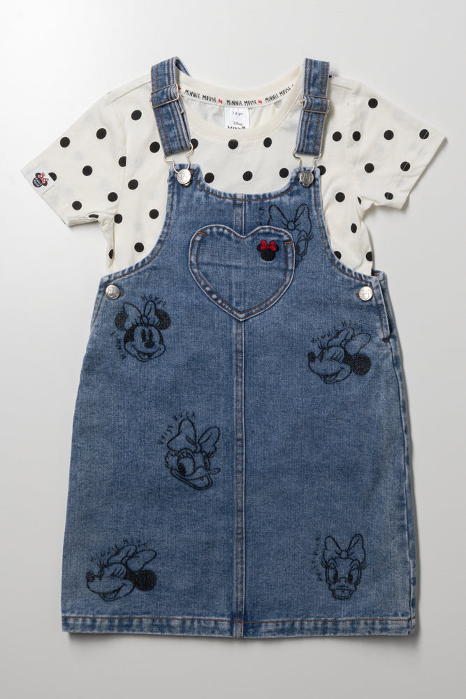 Minnie Mouse Denim Pinni Set Blue