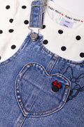 Minnie Mouse Denim Pinni Set Blue (1)