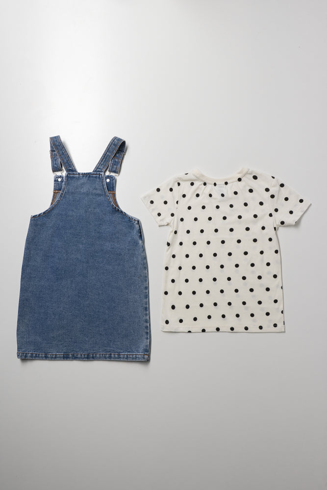 Minnie Mouse Denim Pinni Set Blue (3)