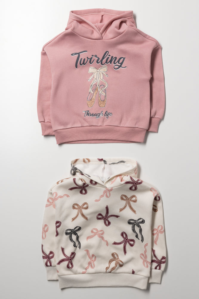 2 Pack Tracktops Pink And Natural