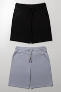 2 Pack Woven Shorts Black And Grey