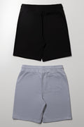2 Pack Woven Shorts Black And Grey (2)