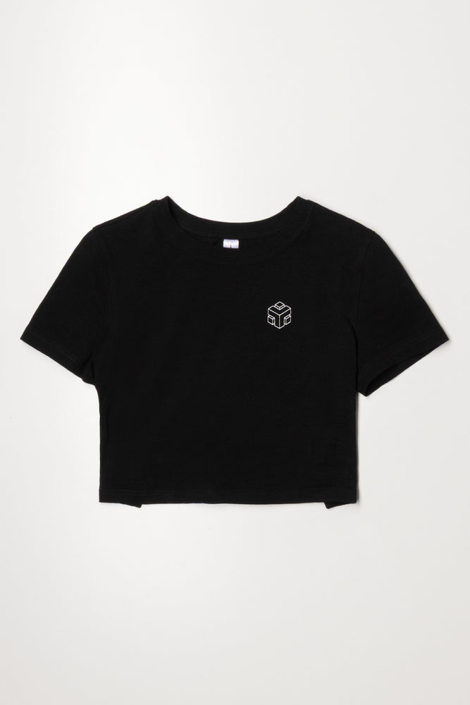 Back Elasticated Detail T-Shirt Black