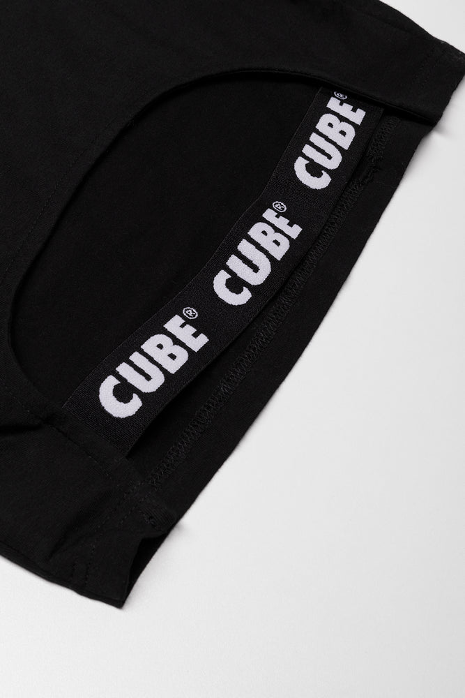 Back Elasticated Detail T-Shirt Black