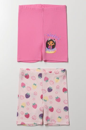 Gabby's Dollhouse 2 Pack Cycling Shorts Pink