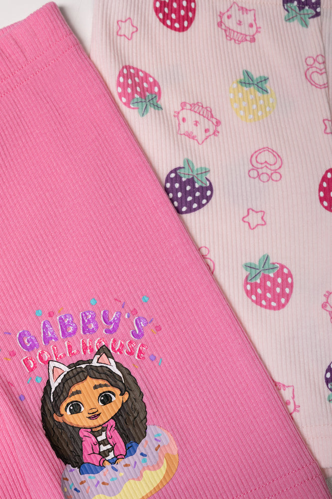 Gabby's Dollhouse 2 Pack Cycling Shorts Pink