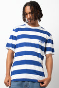Stripe T-Shirt White And Blue