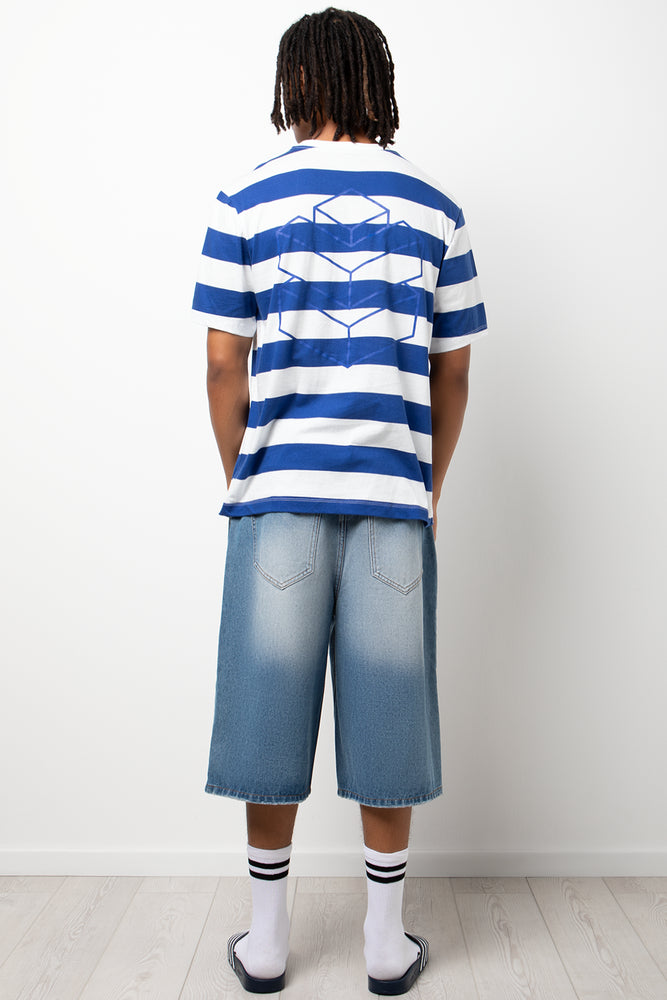 Stripe T-Shirt White And Blue (2)
