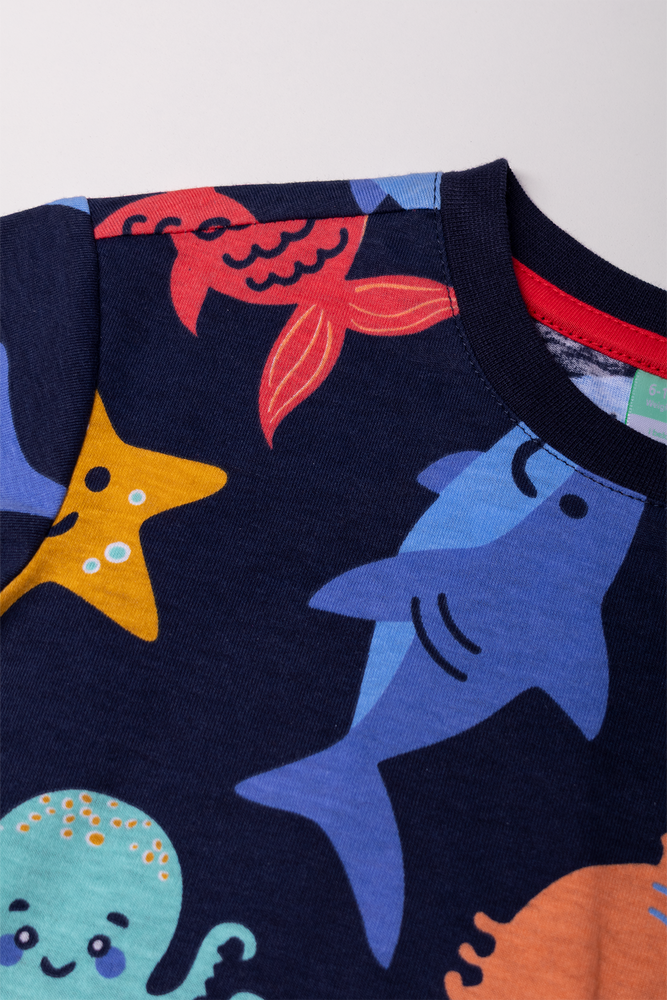 Printed T-Shirt Navy