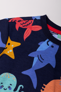 Printed T-Shirt Navy (1)