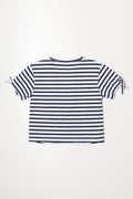 Stripe Short Sleeve T-Shirt Black And White (2)