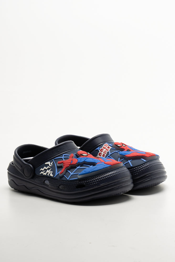 Spider-Man Light Up Clogs Navy