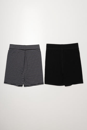 2 Pack Cycle Shorts Black And White