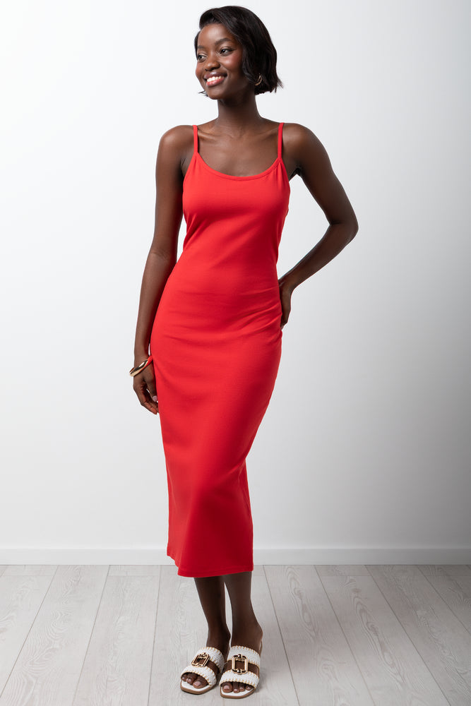 Strappy Bodycon Dress Red