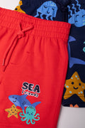 2 Pack Ocean Shorts Navy And Red (1)