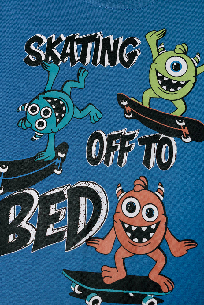 Short Sleeve Pyjama Set Blue