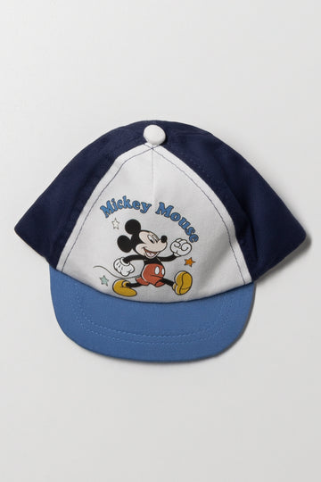 Mickey Mouse Soft Peak Cap Navy And White