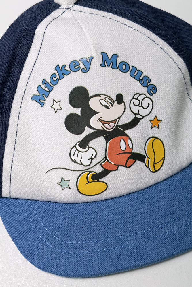 Mickey Mouse Soft Peak Cap Navy And White