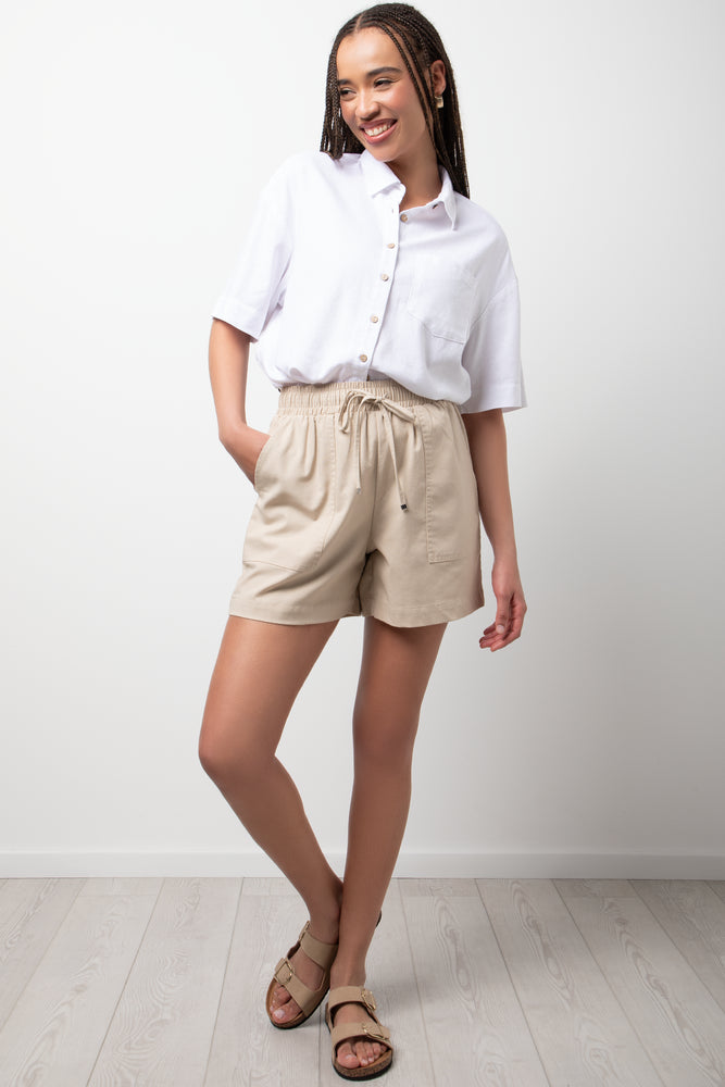 Linen Woven Shorts Natural