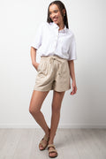 Linen Woven Shorts Natural