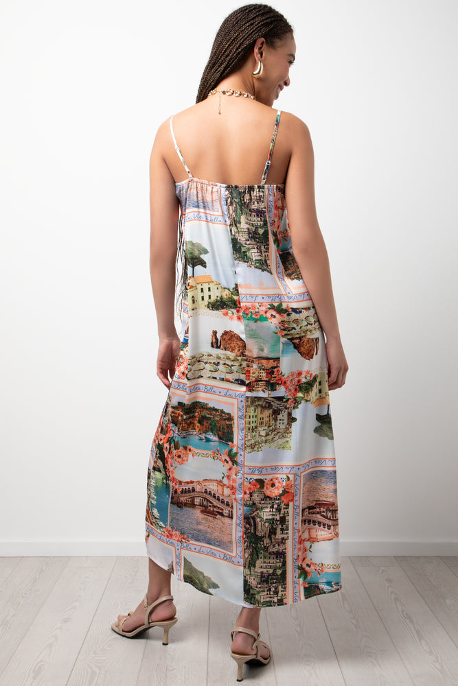 Strappy A-Line Maxi Dress Multi (2)